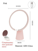 Axyaa LED Lighted Rechargeable 10x Magnifying Makeup Mirror, Foldable Double Sided Travel Beauty Mirror