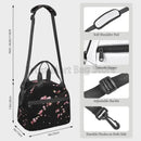Axyaa Sakura Cherry Blossoms Insulated Lunch Bag: Reusable Thermal Cooler for Work, School, Picnic