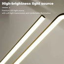 Axyaa Black Gold Aluminum LED Line Pendant Light with Remote Dimming