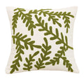 Axyaa Chenille Flower Embroidered Throw Pillow Case, 45X45, Living Room Sofa Bedroom Decor