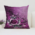 Axyaa Rose Print Pillow Cover - Romantic Home Decor & Gift