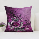 Axyaa Rose Print Pillow Cover - Romantic Home Decor & Gift