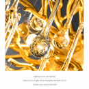 Axyaa Luxury Crystal Ceiling Chandelier: Modern Living Room Dining Bedroom Pendant Light