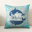 Nordic Cartoon Print Pillow Cover for Axyaa Square Cushion Sofa Decor
