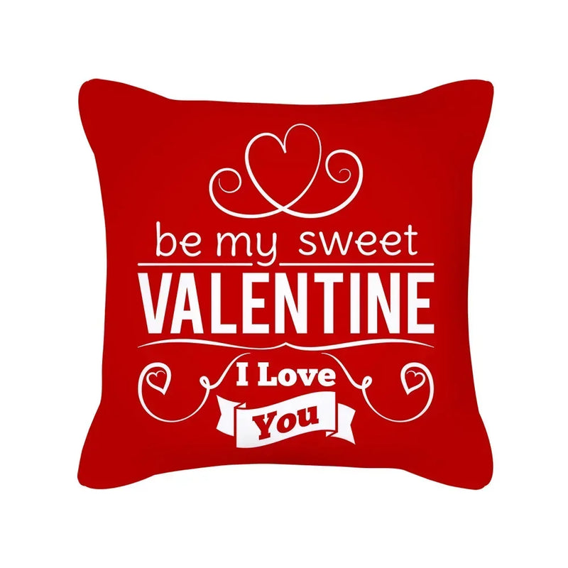 Red Geometric Pillow Case 45x45cm for Sofa, Car, Home Decor - Axyaa