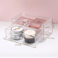 Axyaa Clear Makeup Organizer Set | Large Capacity Cosmetic Storage Drawer Box