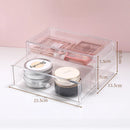 Axyaa Clear Makeup Organizer Set | Large Capacity Cosmetic Storage Drawer Box