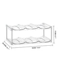 Axyaa Stackable Water Bottle Organizer for Cabinet – Clear Plastic Kitchen Storage Holder