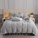Axyaa High-End Jacquard Milk Fleece Winter 4-Piece Bed Set