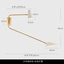 Axyaa Double Head Swing Arm Wall Lamp LED E27 Black/White/Gold Bedroom Living Room