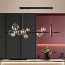 Axyaa Nordic Bubble Chandeliers: Luxury Clear Glass Ceiling Lights for Dining and Bedroom