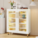 Axyaa LED Sideboard Buffet Cabinet with Acrylic Doors