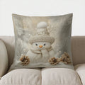 Festive Deer Print Pillow Cover for Sofa, Bedroom, Car by Axyaa