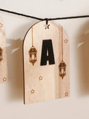 Ramadan Wooden Hanging Decorations Set with Letters for Home Decor by Axyaa