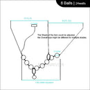 Axyaa White Glass Ball Necklace Pendant Chandelier for Luxury Ambiance