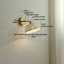Axyaa Ceramic Vintage LED Wall Light Round Lampshade Design Pull Chain