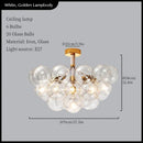 Axyaa Glass Ball Ceiling Chandelier for Modern Room Decor