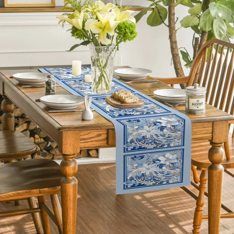 Axyaa Floral Horse Chain Table Runner for Kitchen Dining and Party Decor