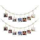 Wooden Bead Garland Photo Display Wall Decor by Axyaa