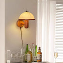 Axyaa Retro Solid Wood Bedside Wall Lamp Nordic Style for Bedroom & Living Room