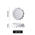 Axyaa White Porcelain Dinner Plate Set for Home Kitchen Dining