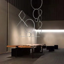 Axyaa Minimalist Line Chandeliers: Elegant LED Pendant Lighting with Magnetic Suction Connection