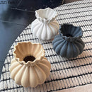 Axyaa Lotus Ruffles Ceramic Vase: Aesthetic Floral Room Decor & Flowers Arrangement