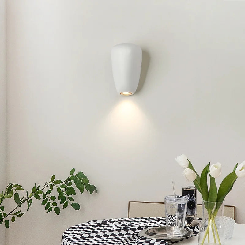 Axyaa White LED Wall Lamp for Bedroom, Living Room Decor – Green Sconce