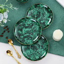 Axya Green Gold Inlay Bone Tea Set - 7 Piece Coffeeware Collection