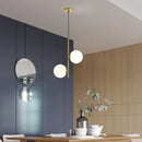 Axyaa Nordic Glass Ball LED Chandelier | Modern Bedside Indoor Lighting