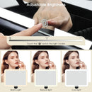 Axyaa LED Mirror Makeup Case|Travel Cosmetic Bag with Dividers & Brush Holder