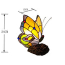 Axyaa Butterfly Night Light: Stained Glass Tiffany Style LED Table Lamp Art Decoration