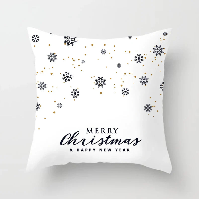 Blue Winter Snowflake Pillowcase for Stylish Christmas Decor by Axyaa