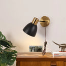 Axyaa Black Iron LED Wall Sconce Modern Simple Bathroom Vanity Light