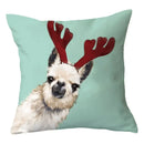 Axyaa Alpaca and Cactus Pattern Pillowcase for Home Sofa Decoration