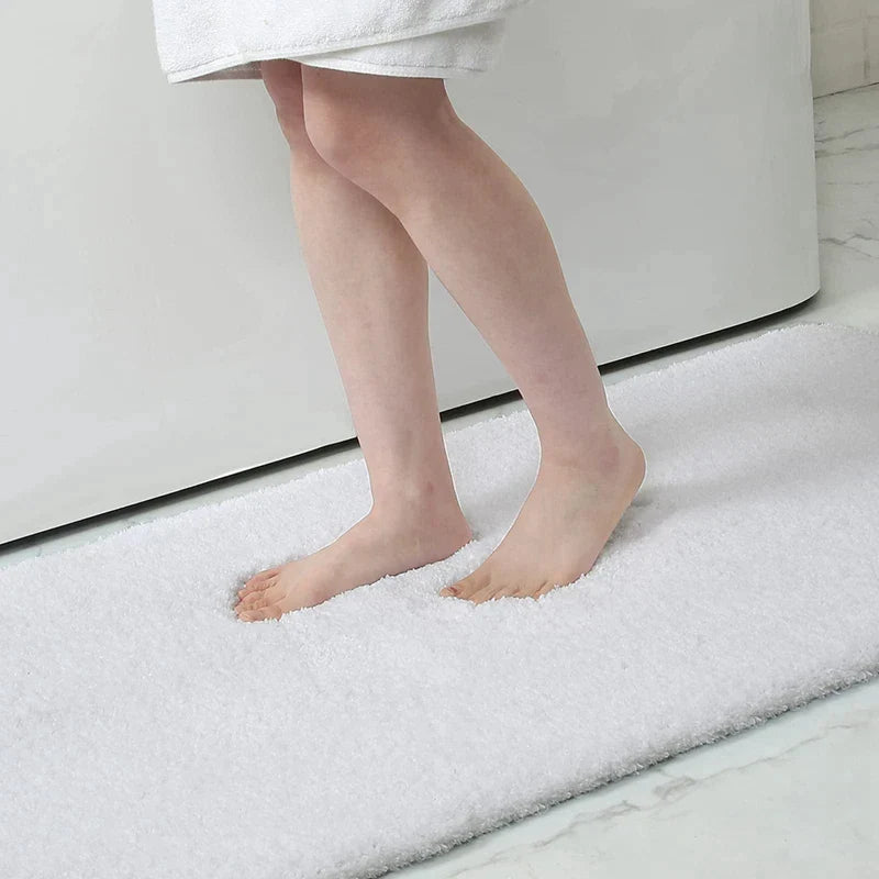 Axyaa Shaggy Bath Mat Soft Plush Non-Slip Absorbent Washable Carpet