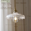 Axyaa Nordic Glass Pendant Lights: 22 Styles, Adjustable Cord, Brass Socket.