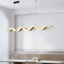 Axyaa Nordic Wave Chandelier: Stylish LED Pendant Light for Dining Room and Bar