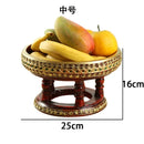 Axyaa High-Legged Red Fruit Plate for Stylish Snack Display