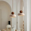 Axyaa Yellow Travertine LED Pendant Lights for Modern Living Spaces