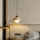 Axyaa Small Stone Chandelier Pendant Lamp for Bedroom, Modern Flower Bud Design