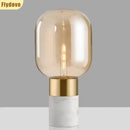 Axyaa Marble Glass Desk Lamp: Modern Light Luxury Living Room Bedroom Decor
