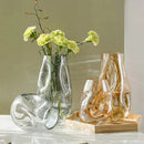 Axyaa Nordic Minimalist Special-Shaped Stained Glass Vase for Modern Home Decor
