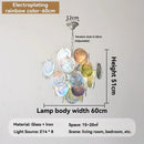 Axyaa French Crystal Glass Chandelier LED Pendant Light, Colorful & Modern Bedroom Living Room Decor