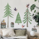 Axyaa Fresh Forest Tree Wall Stickers for Home Decor and Background Wall Decoration