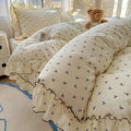 Axyaa Spring Flowers Princess Bedding Set: Duvet Cover, Sheet, Pillowcases