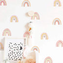 Axyaa Boho Polka Pink Rainbow Wall Stickers Nursery Art Decal Girls Bedroom Vinyl