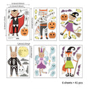 Axyaa Halloween Window Stickers Ghost Witch Pumpkin Glass Sticker Party Decor