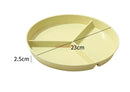 Axyaa Wheat Straw 3-Grid Meal Plate with Vegetable Plate - Breakfast, Salad, Snack Plate