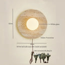 Axyaa LED Wall Lamps: Nordic Minimalism Bedroom & Living Room Light, Yellow Travertine